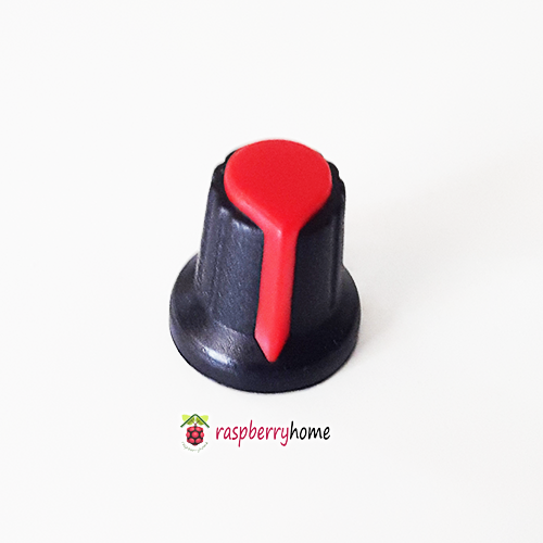 Volume Control Knob สำหรับ Potentiometer สีดำแดง
