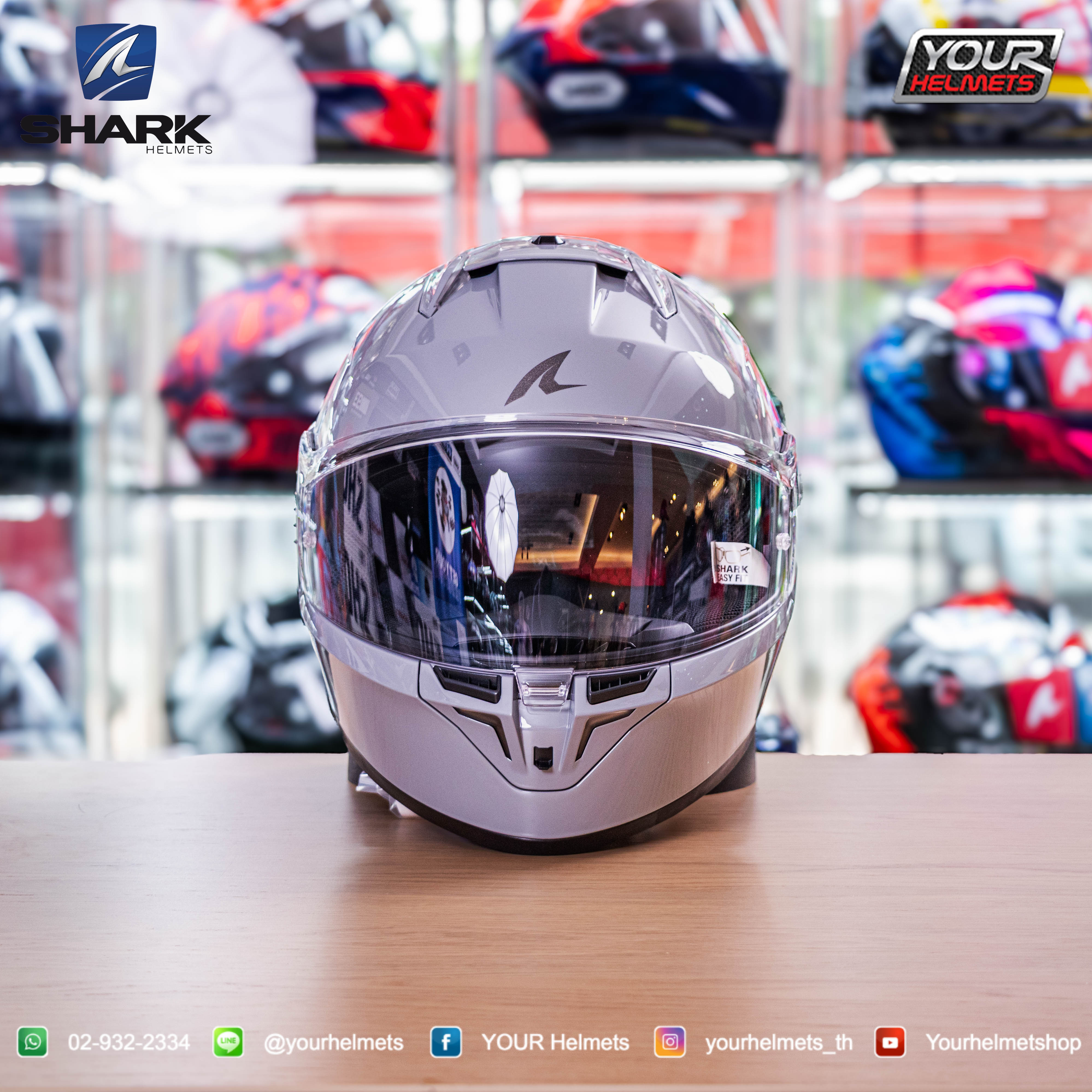 หมวกกันน็อค SHARK HELMETS รุ่น SKWAL I3 (Silver)