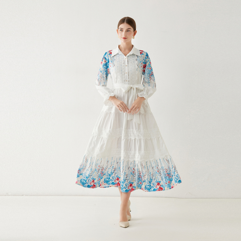 ชุดเดรสยาวสวยๆ ชุดเดรสยาวใส่สบาย ใส่ทำงาน มีขนาดS M L XL 2XL