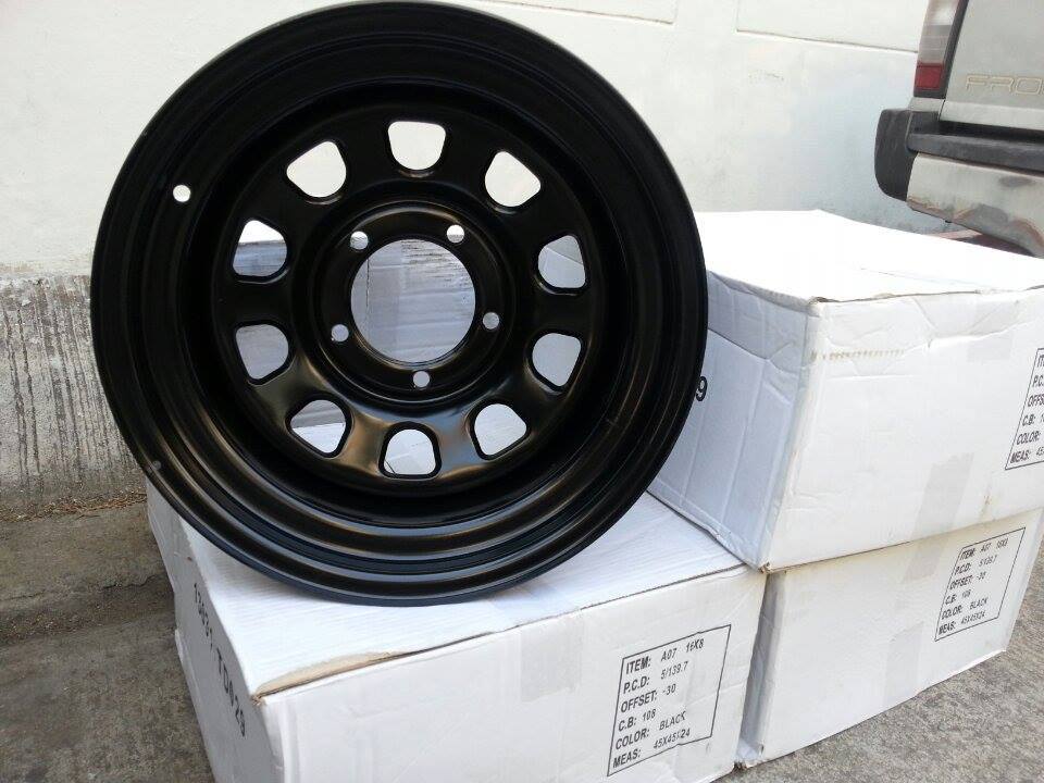 ล้อกระทะออฟโรด 16x8 et-40 สีดำ 5รู139.7 ระฆังคว่ำ