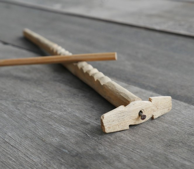 กังหันสะเทือน ของเล่นไม้ เกมส์ไม้ไทย ของเล่นวันวาน ของเล่นเด็กไทย