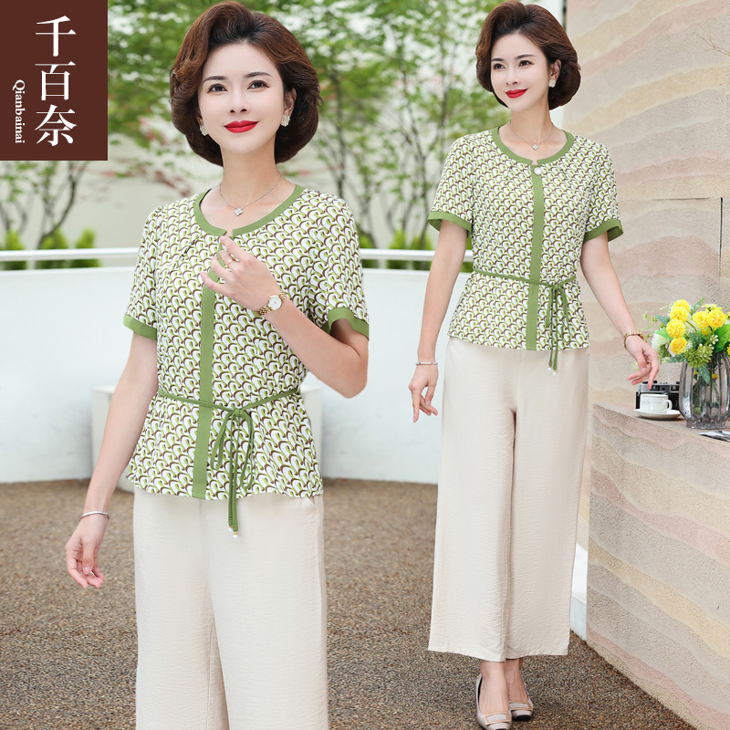 เสื้อผ้าผู้สูงอายุหญิง แฟชั่น เสื้อผ้าผู้หญิงวัย 60 มีขนาด XL-4XL