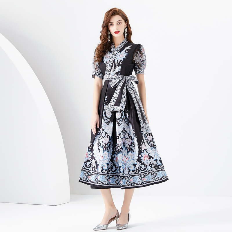 ชุดเดรสยาวสวยๆ ชุดเดรสยาวใส่สบาย ใส่ทำงาน มีขนาดS M L XL 2XL
