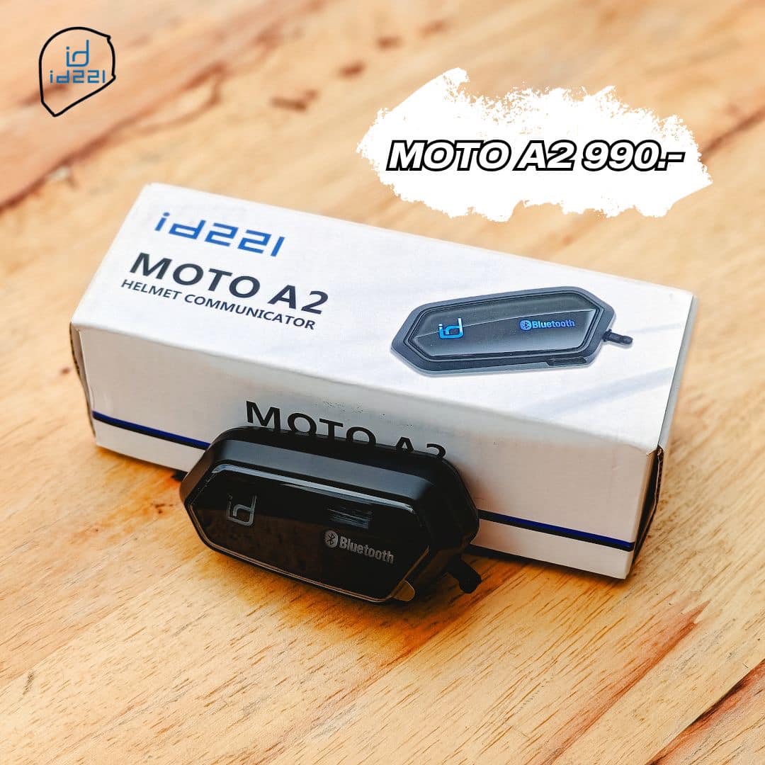 บลูทูธติดหมวกกันน็อค id221 รุ่น Moto A2