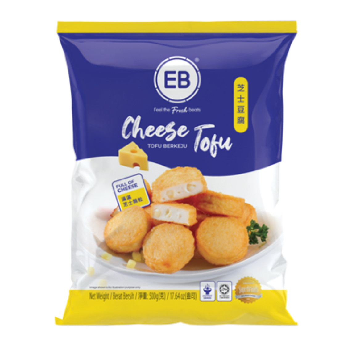 CHEESE TOFU EB เต้าหู้ปลาไส้ชีส 500G/PACK