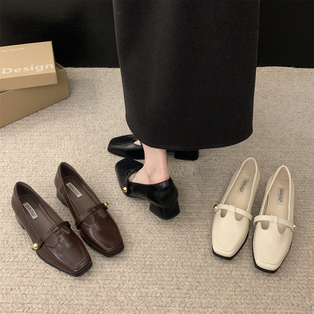 รองเท้าคัทชูผู้หญิงส้นเตี้ย ใส่สบาย มีขนาด35-43