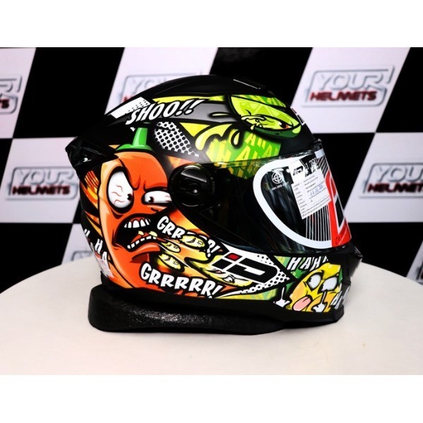 หมวกกันน็อค ID HELMETS รุ่น SPARTAN BT TOM YUM METT BLACK