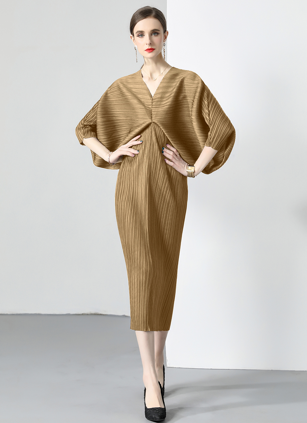 ชุดเดรสยาวสวยๆ ชุดเดรสยาวใส่สบาย ใส่ทำงาน มีขนาดS M L XL 2XL