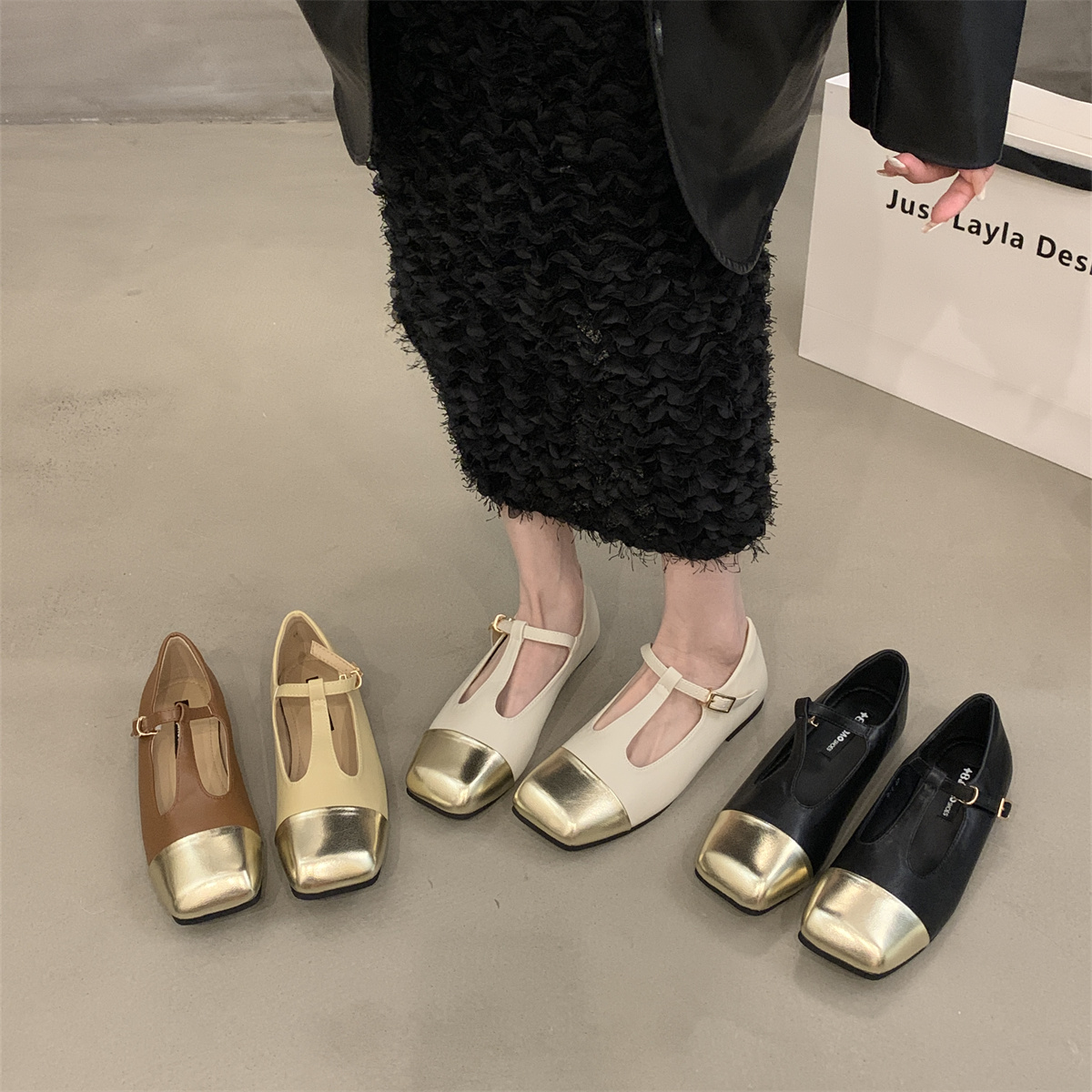 รองเท้าคัทชูผู้หญิงส้นเตี้ย ใส่สบาย มีขนาด35-43