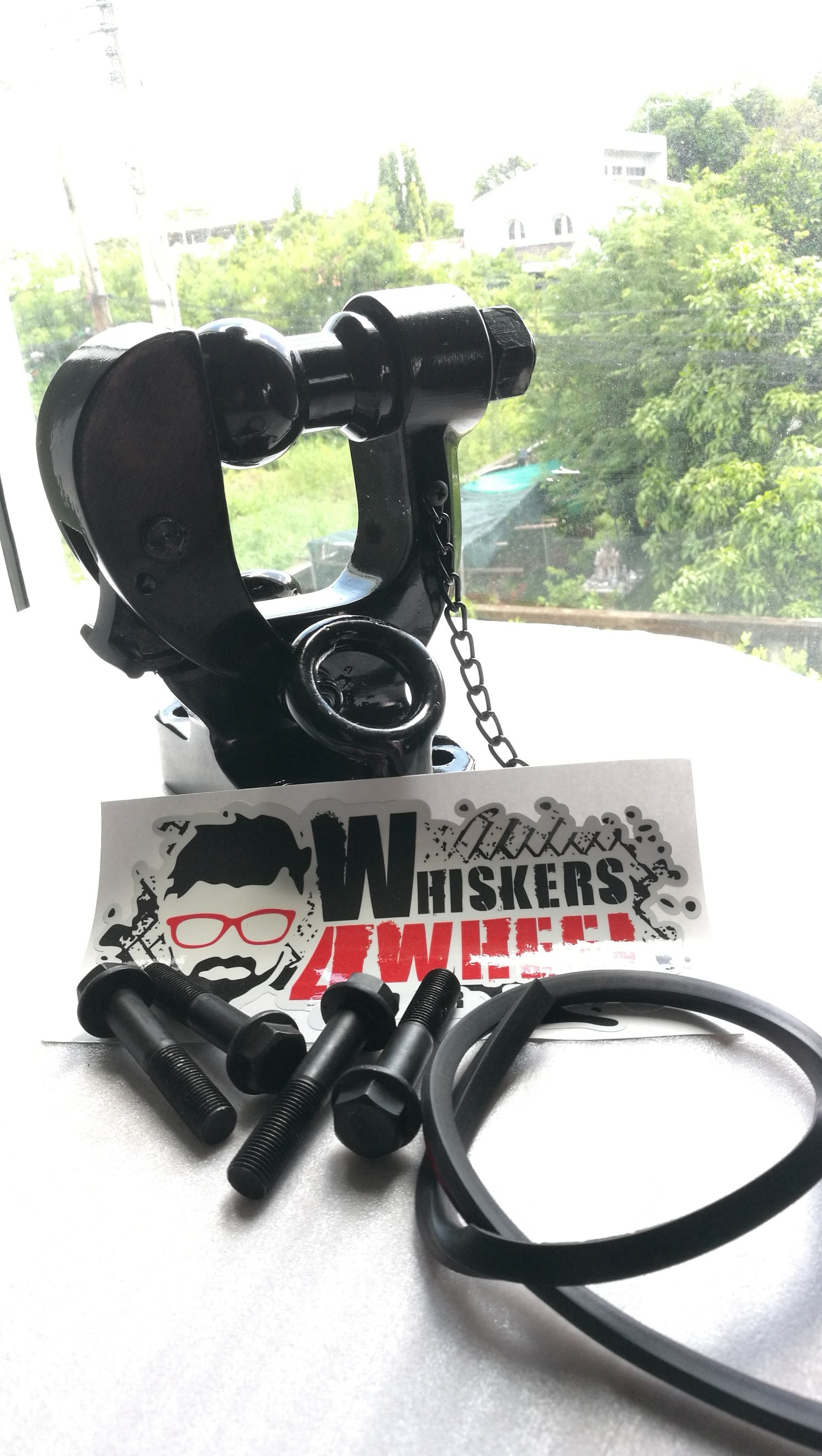 หัวลากปากนกแก้ว 8 ตัน VX80 ตัวใหญ่ ตัวใหญ่สำหรับ VX80 สีดำ พร้อมหูเซฟตี้ 2 ด้าน