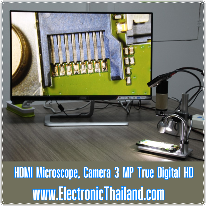 HDMI Microscope, Camera 3 MP True Digital HD สำหรับช่างมืออาชีพ