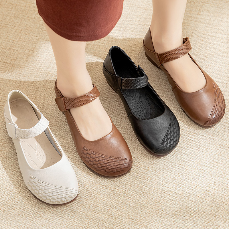 รองเท้าเท้าหนังวินเทจ 35 36 37 38 39 40