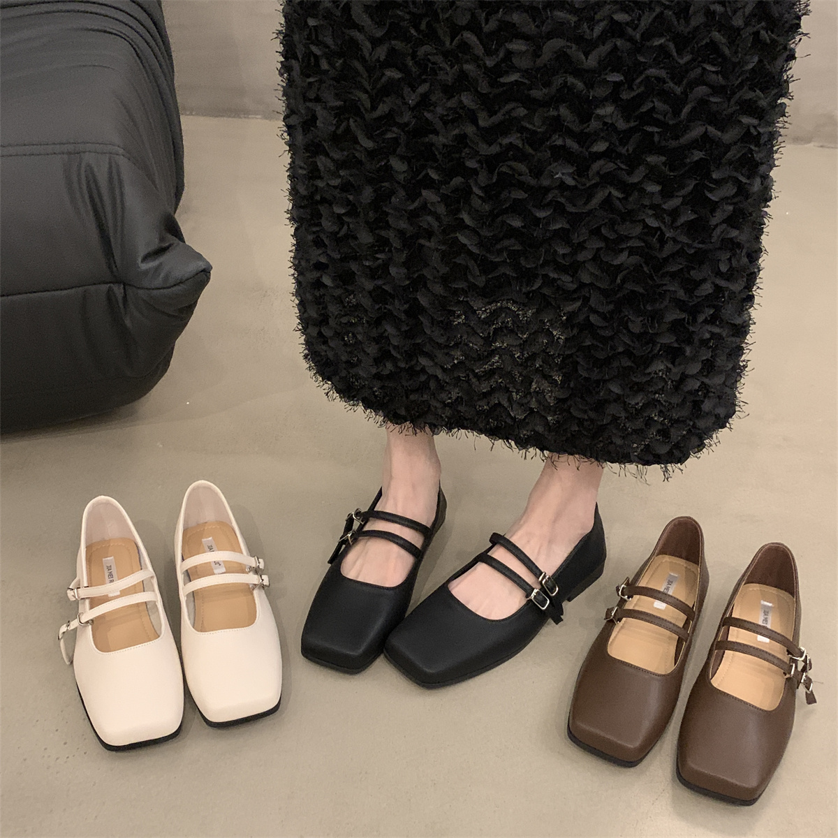 รองเท้าคัทชูผู้หญิงส้นเตี้ย ใส่สบาย มีขนาด35-43