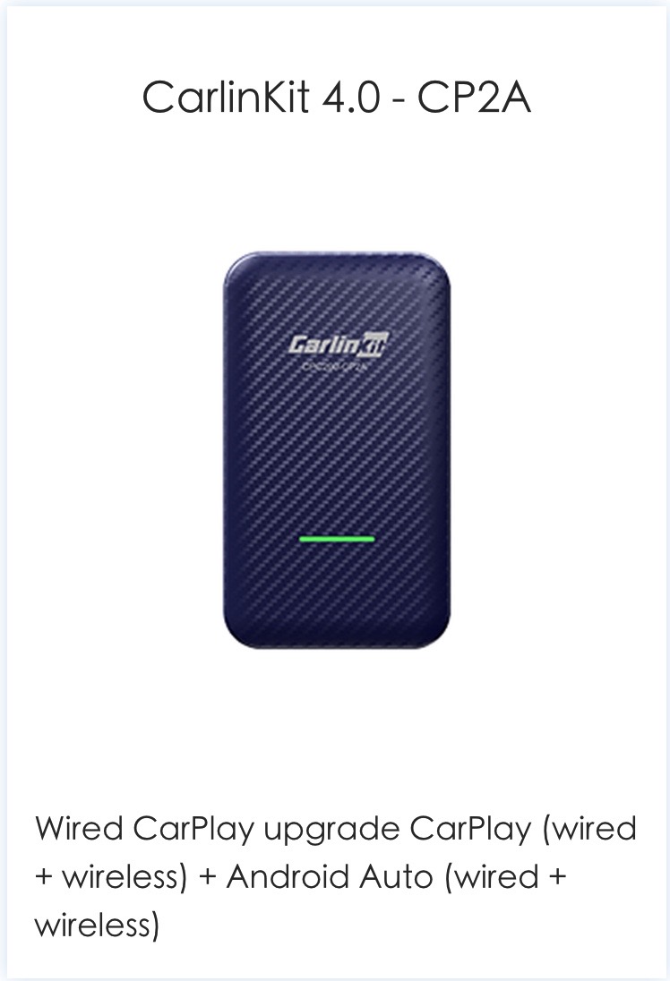 Carlinkit 4.0-Wireless Apple CarPlay and Android auto Dongle for Factory Wired CarPlay