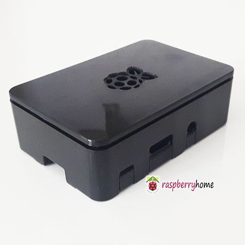 Raspberry Pi 3 Case Cover Shell Enclosure Box สีดำ มีช่องสำหรับสาย GPIO สายกล้อง มีปุ่มกันลื่น