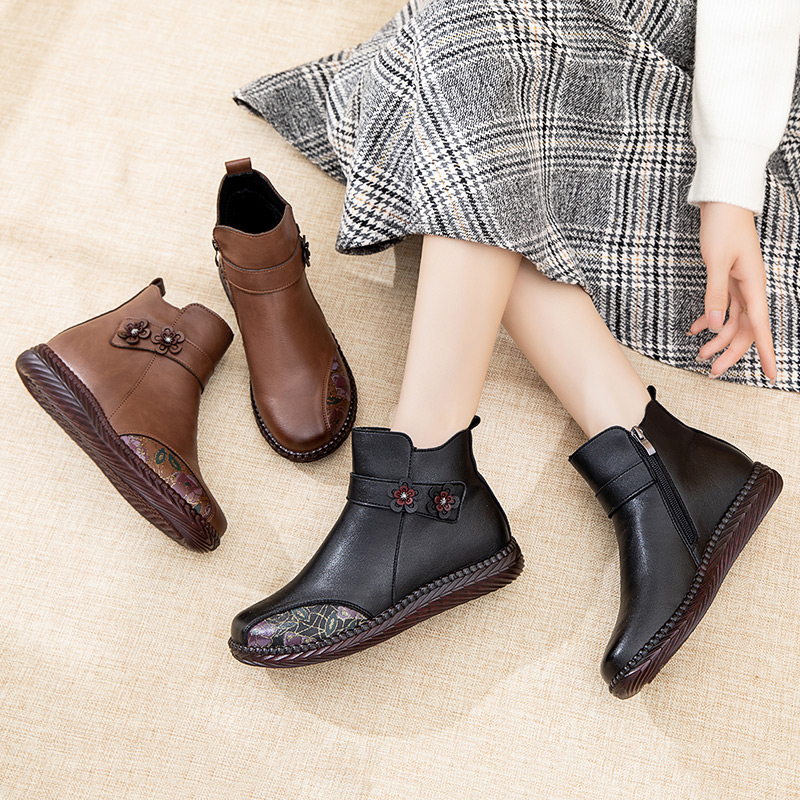 รองเท้าเท้าหนังวินเทจ 35 36 37 38 39 40