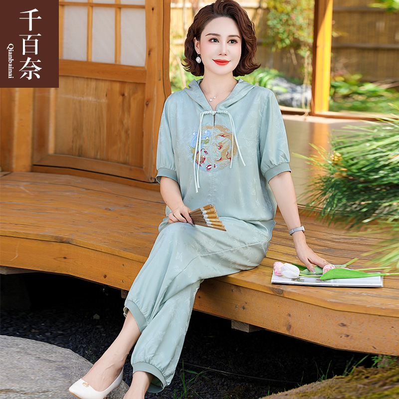 เสื้อผ้าผู้สูงอายุหญิง แฟชั่น เสื้อผ้าผู้หญิงวัย 60 มีขนาด XL-4XL