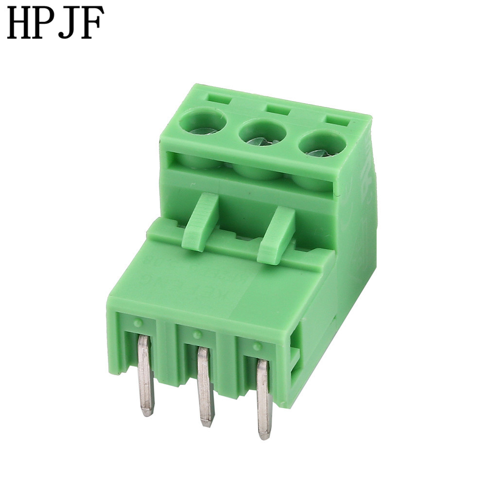 3 Pin Right Angle Line Terminal Plug Type 300V 15A 5.08mm Pitch Connector Pcb Screw Terminal Block