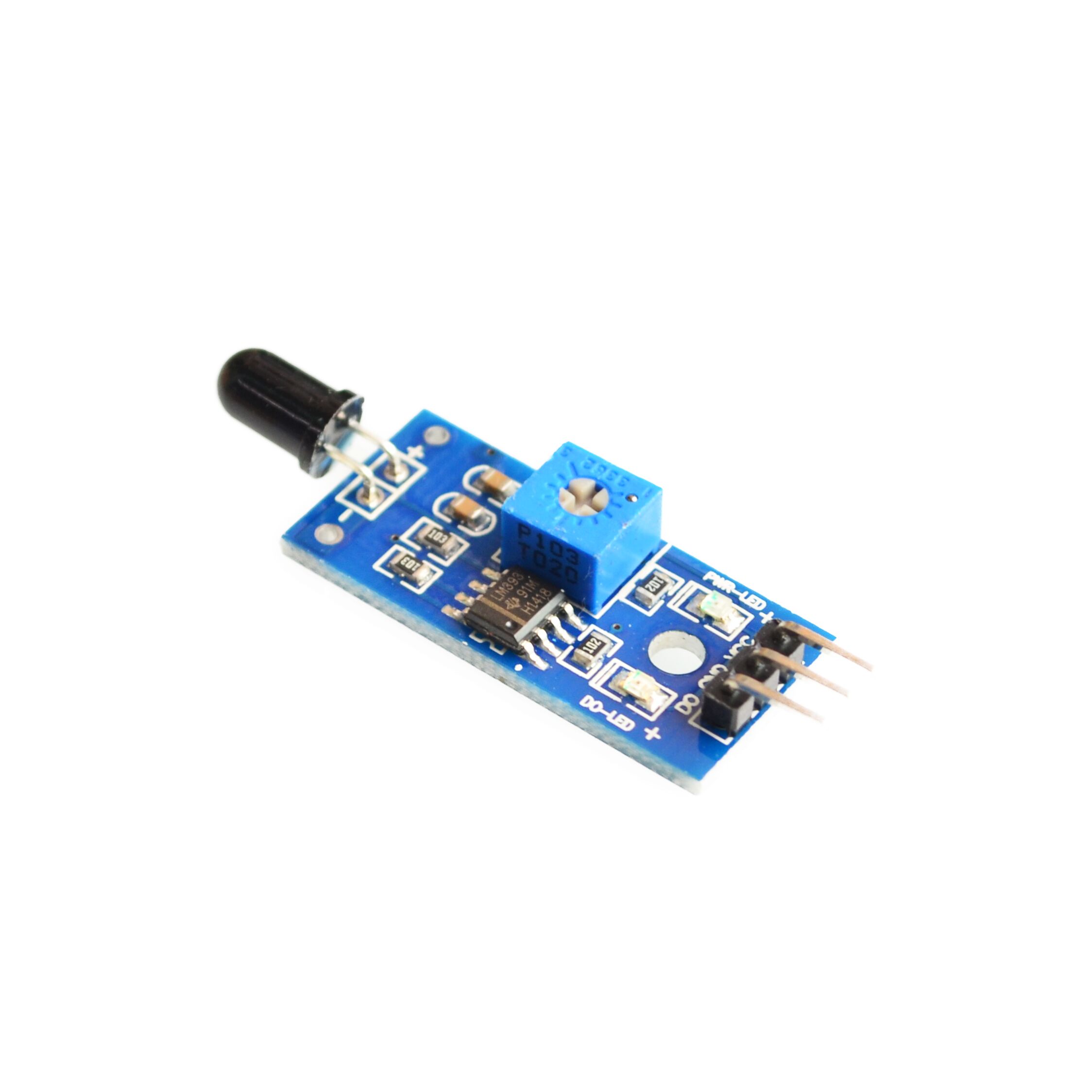 เซนเซอร์ตรวจจับเปลวไฟ LM393 Flame Sensor Module Wavelength 760nm-1100nm