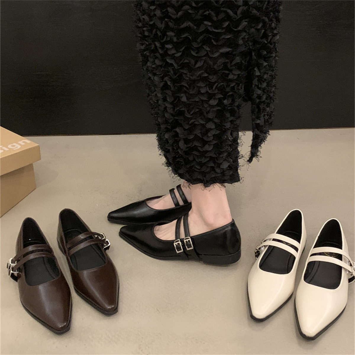 รองเท้าคัทชูผู้หญิงส้นเตี้ย ใส่สบาย มีขนาด35-43