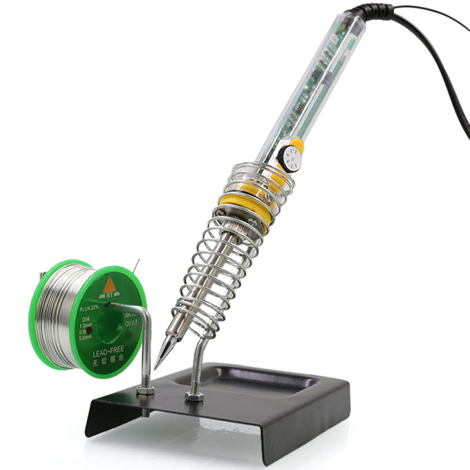 หัวแร้งบัดกรี ปรับอุณหภูมิได้ อย่างดี แบบโปร่งใส ปรับอุณหภูมิได้ 200-450 C 220V 60W