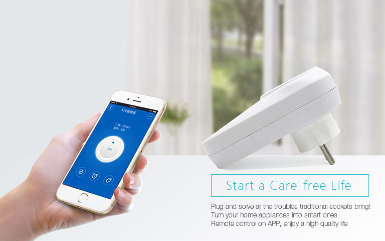 สมาร์ทปลั๊กมาตรฐาน EU ไร้สาย Sonoff S20 Smart Wifi Socket - สั่งผ่านมือถือ WiFi Wireless Smart Switch for MQTT Smart Home (อับโหลดโปรแกรมใหม่ได้)