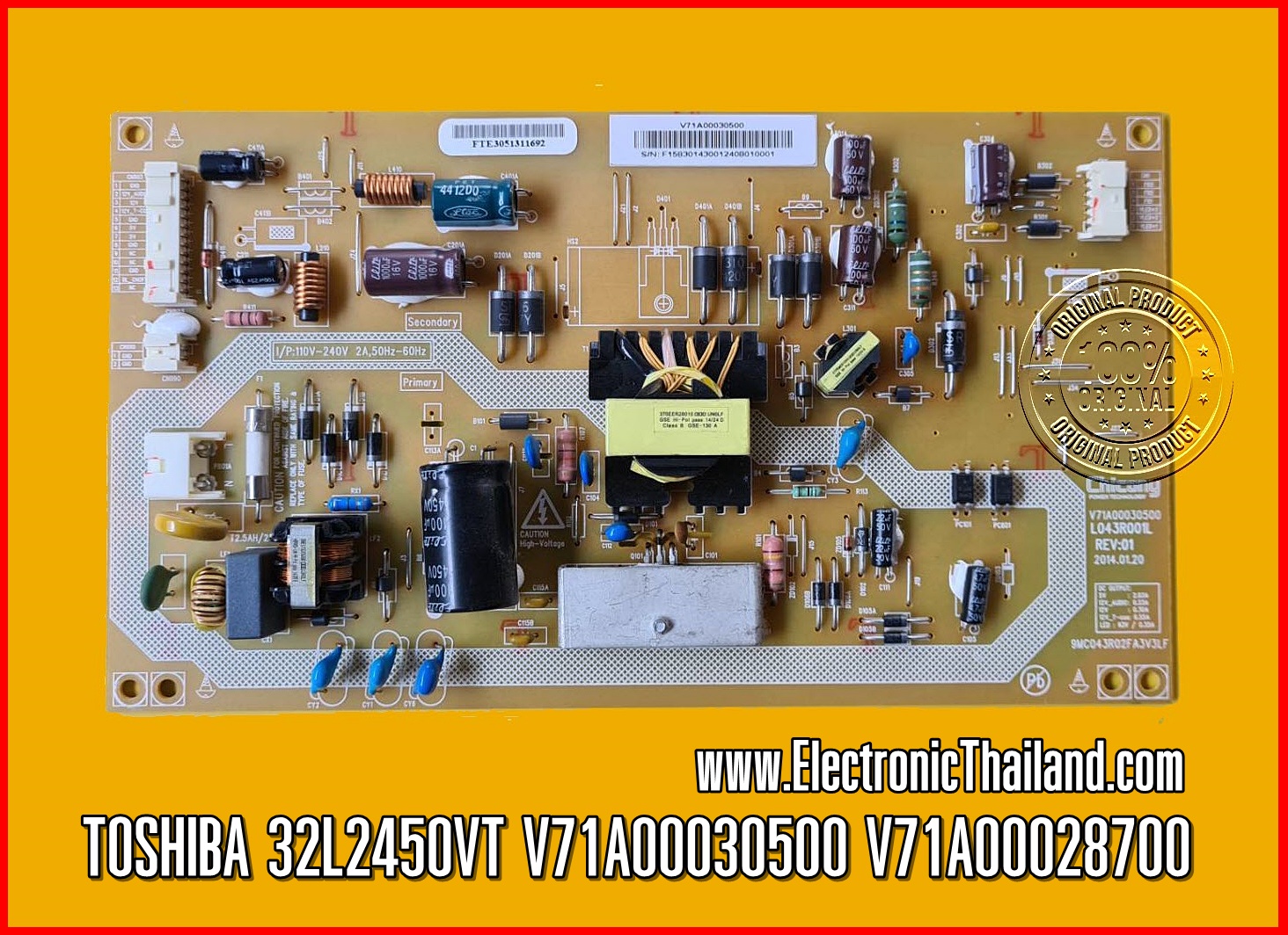 Power Supply TOSHIBA 32L2450VT V71A00030500 V71A00028700