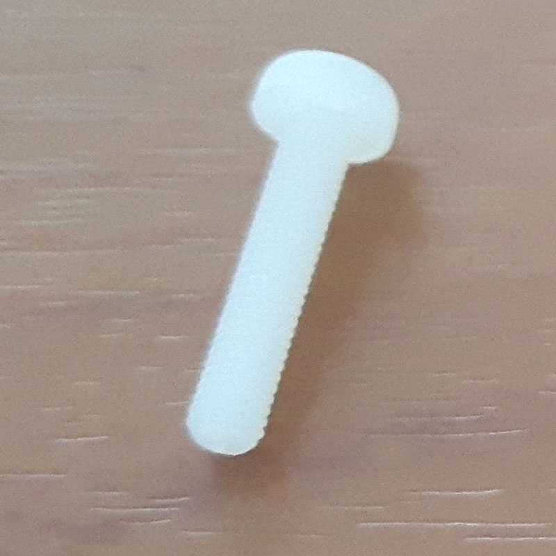 ไนลอนสกรูโบลท์ หัวสี่แฉก ขนาด M3 ยาว 15 ม.ม. M3x15mm White Plastic Nylon Round Pan Phillips Head Screw Bolt