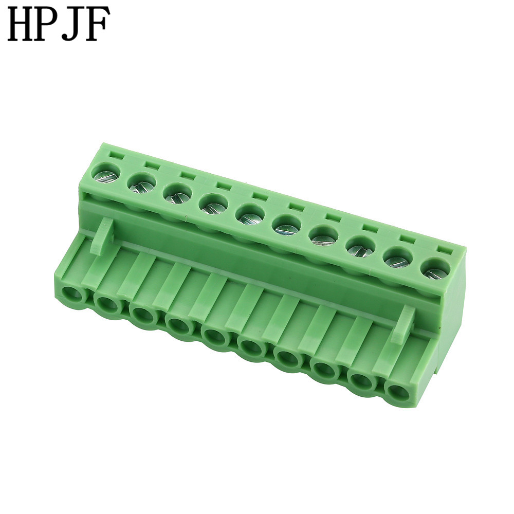12 Pin Right Angle Line Terminal Plug Type 300V 15A 5.08mm Pitch Connector Pcb Screw Terminal Block