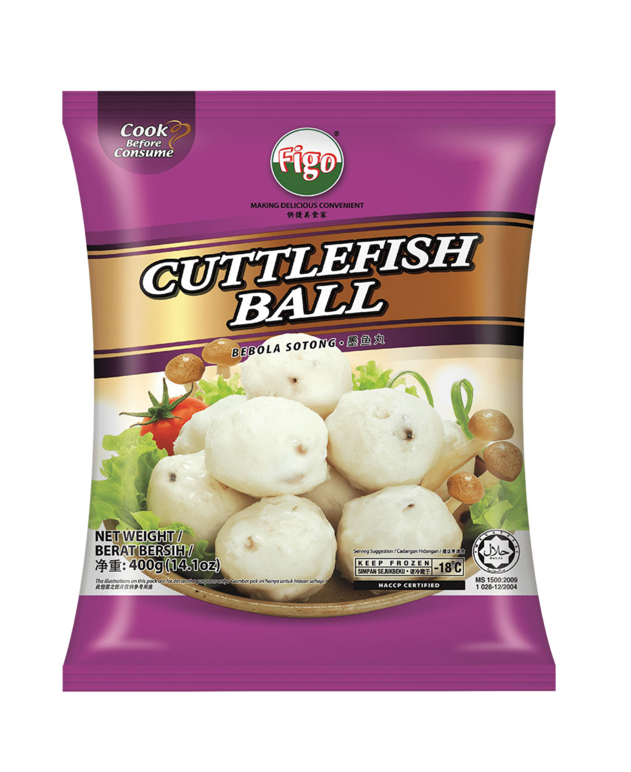ลูกชิ้นหมึก ตราฟีโก้ 400G/PACK