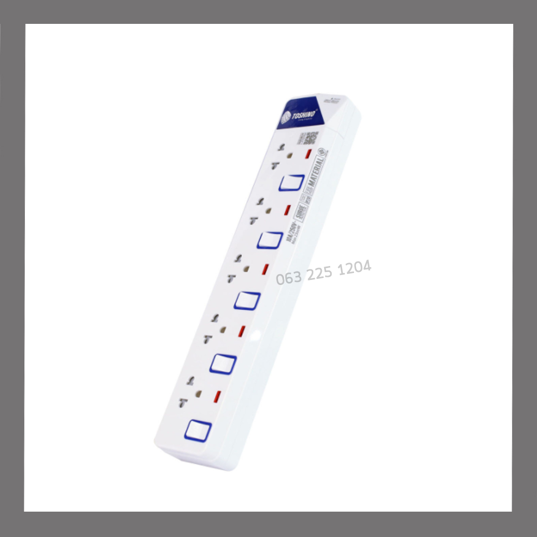 รางปลั๊กToshino 5ช่อง 5สวิตซ์ ยาว3เมตร ET-915