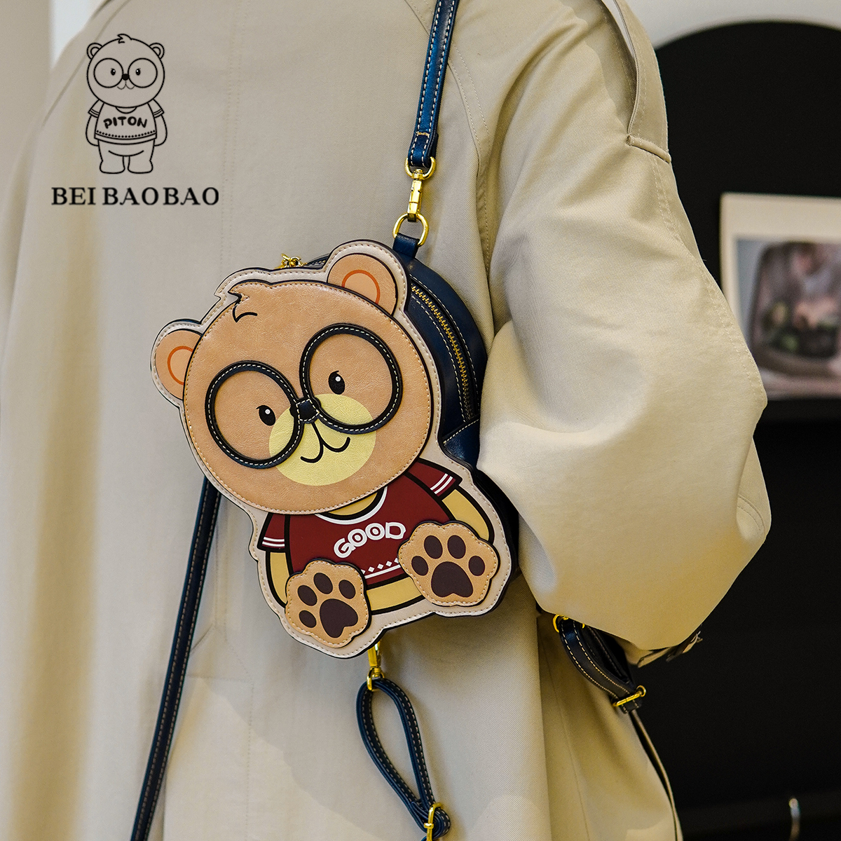 กระเป๋าผู้หญิงสวยๆ กระเป๋าสะพายข้างผู้หญิง กระเป๋าแบรนด์ BEAR BAG กระเป๋าหมีสุดคิ้ว!