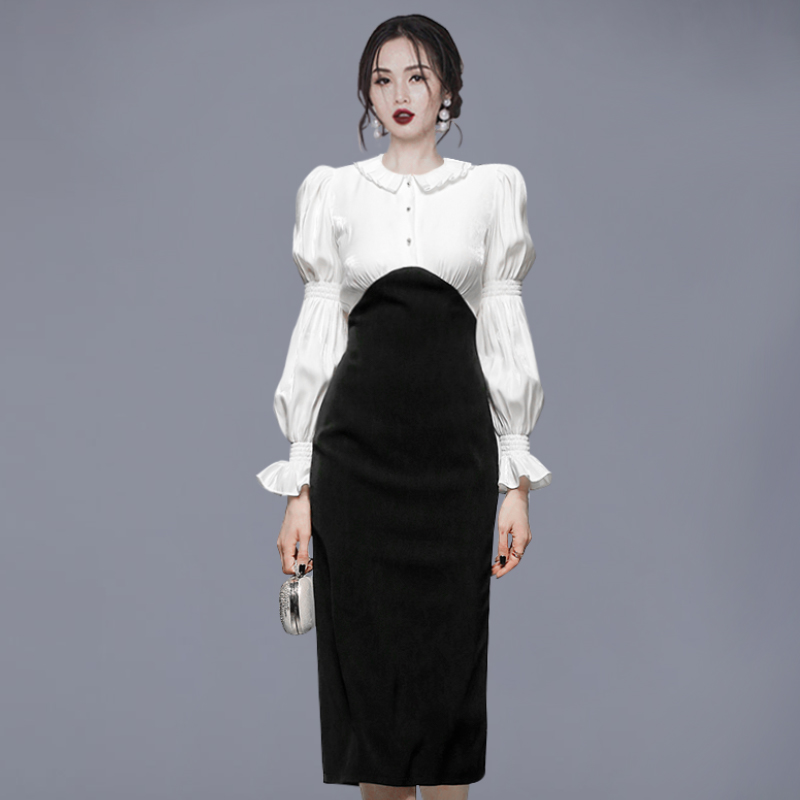 ชุดเดรสยาวสวยๆ สไตล์เกาหลี มีขนาด S M L XL สนใจทักแชท