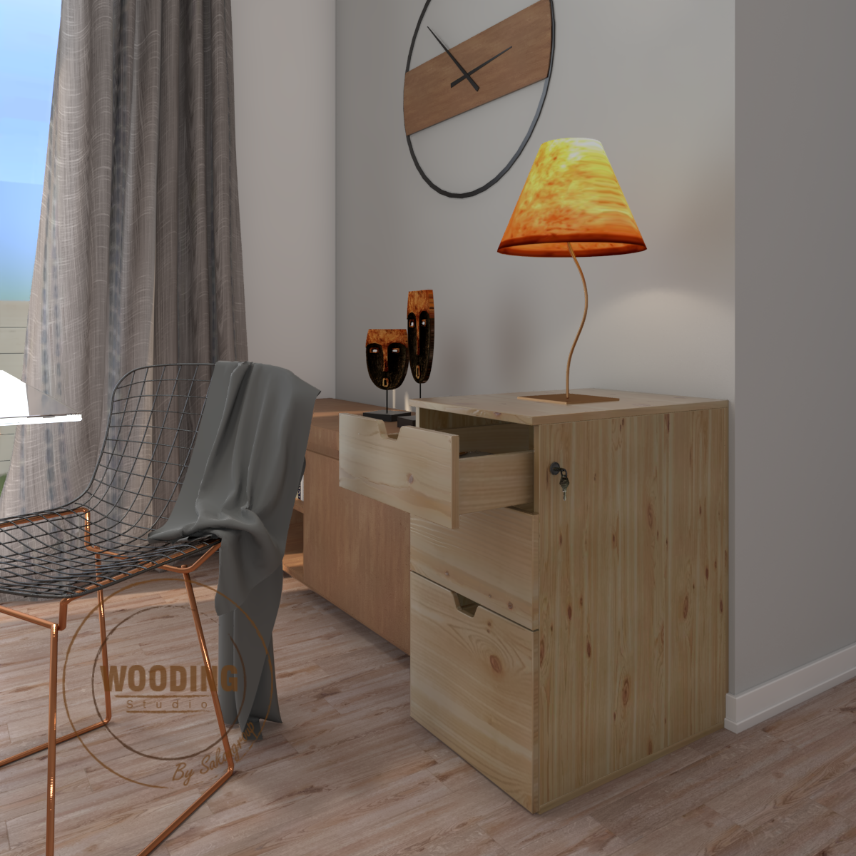 ตู้ลิ้นชักขาโต๊ะ