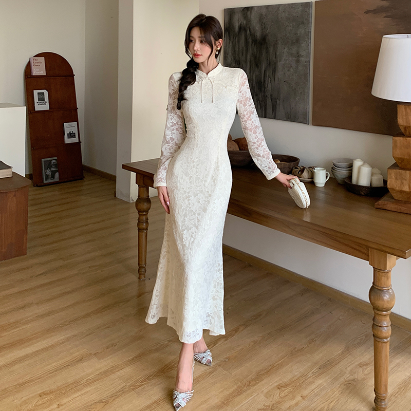 ชุดเดรสยาวสวยๆ สไตล์เกาหลี มีขนาด S M L XL สนใจทักแชท