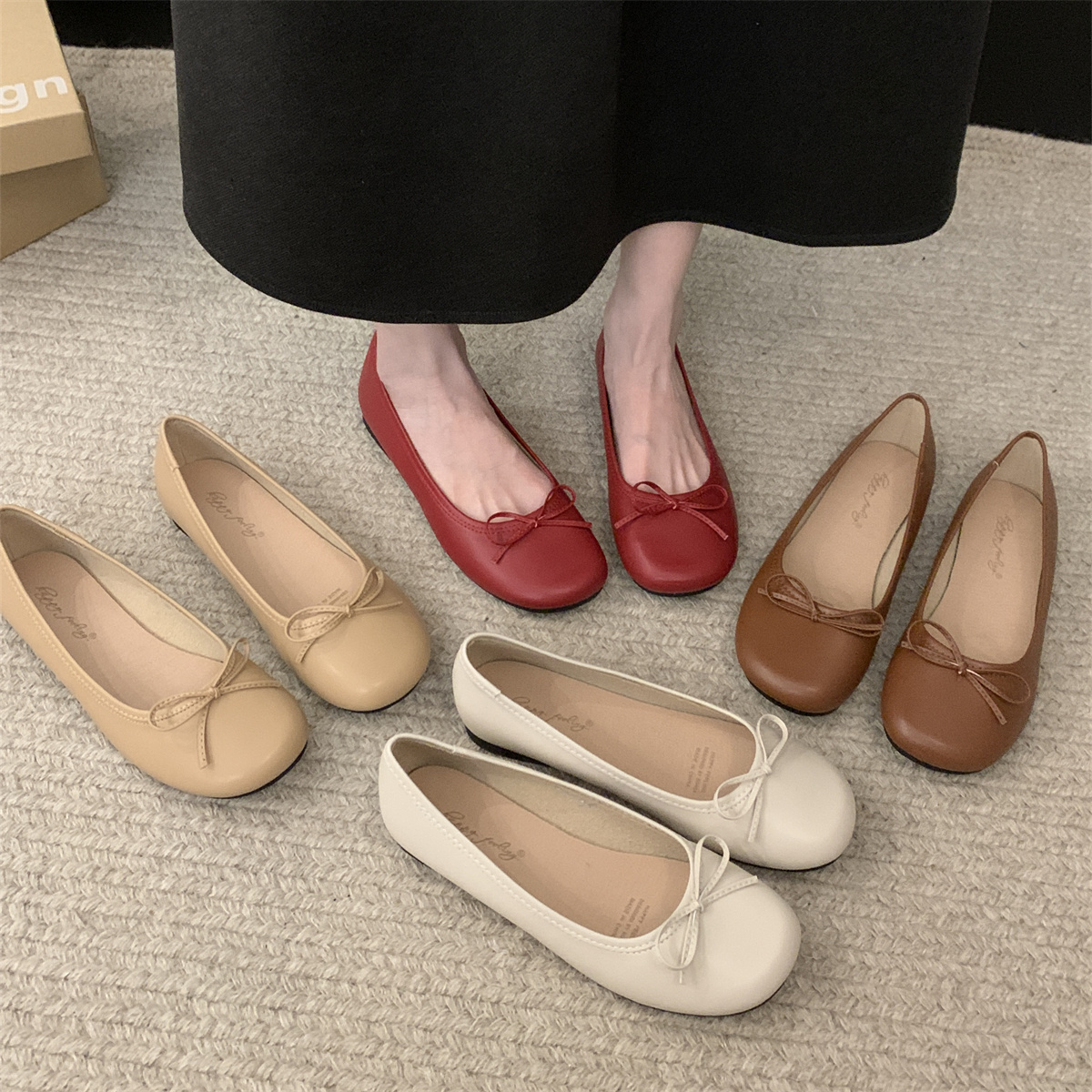 รองเท้าคัทชูผู้หญิงส้นเตี้ย ใส่สบาย มีขนาด35-43