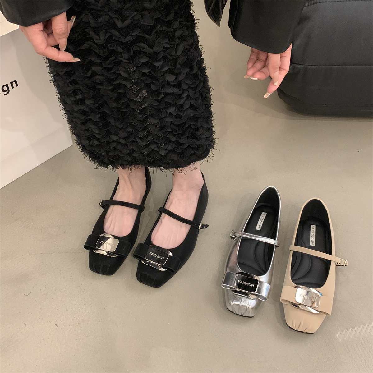 รองเท้าคัทชูผู้หญิงส้นเตี้ย ใส่สบาย มีขนาด35-43
