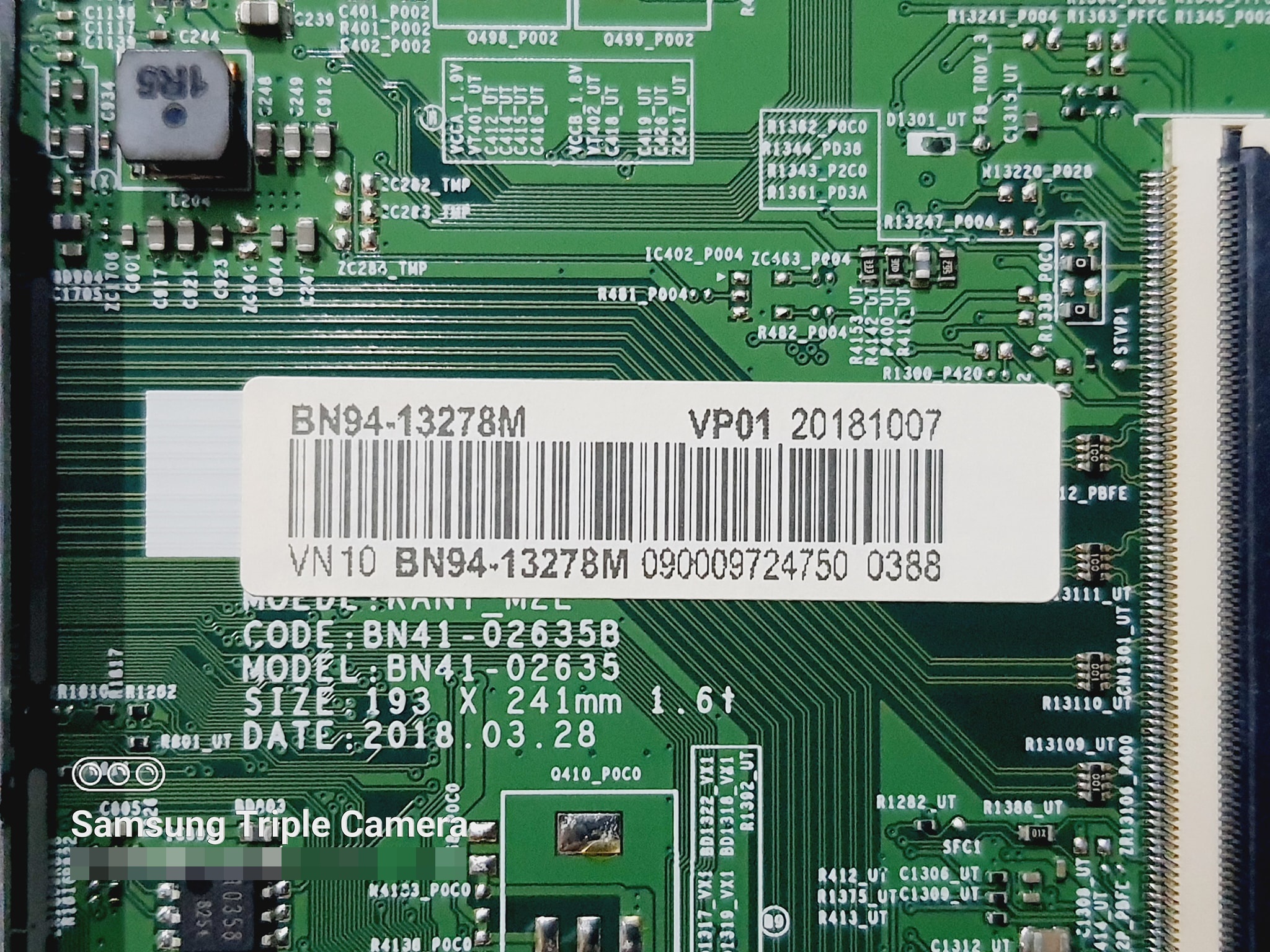 Main Board Samsung (เมนบอร์ด ซัมซุง) UA65NU7100K : UA65NU7300K : BN94-12864M :BN94-13278M