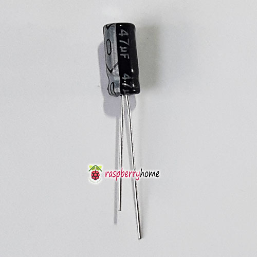 47 uF ไมโครฟาราด 25V คาปาซิเตอร์ Capacitor จำนวน 1 ตัว