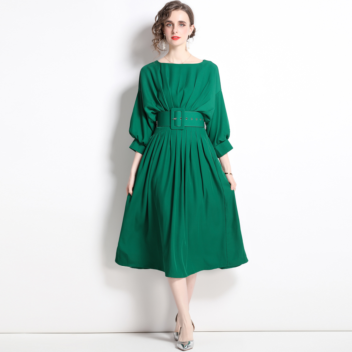ชุดเดรสยาวสวยๆ ชุดเดรสยาวใส่สบาย ใส่ทำงาน มีขนาดS M L XL 2XL