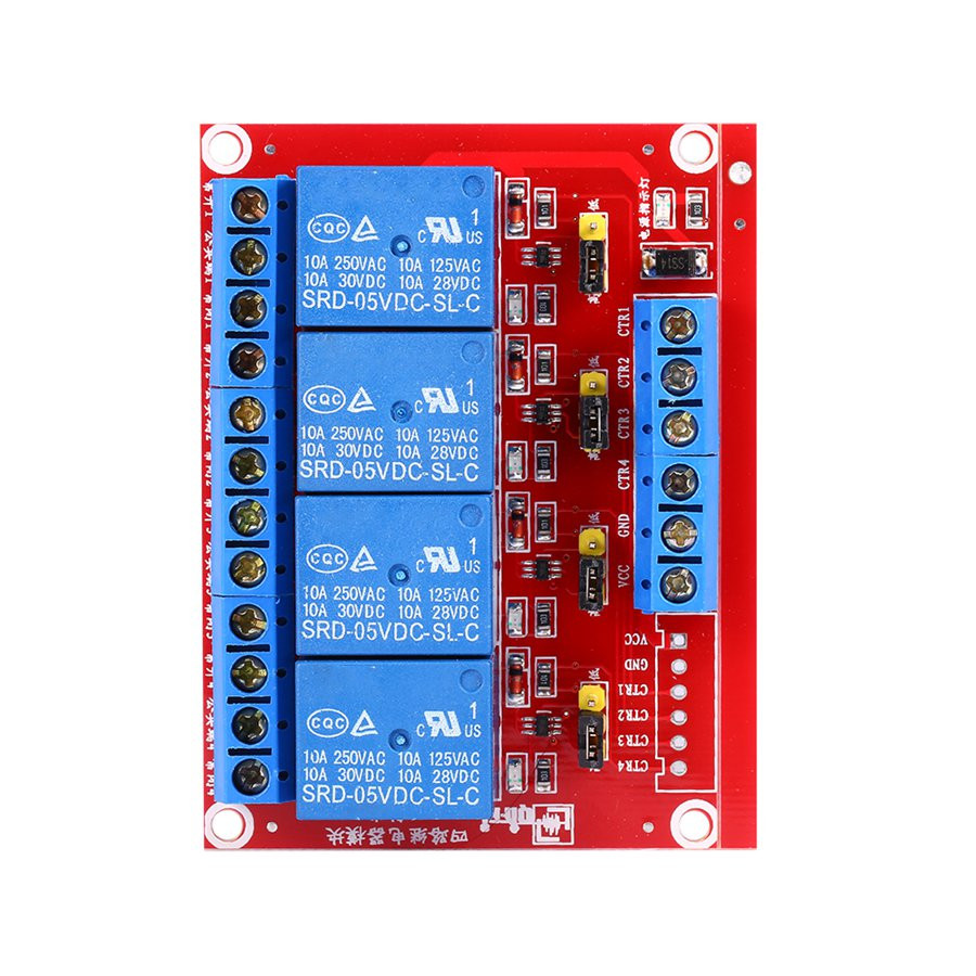 5V 4 Channel Relay Module Isolation High/Low Level Trigger