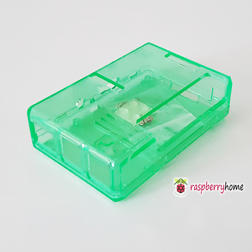 Raspberry Pi 3 Case Cover Shell Enclosure Box สีเขียวโปร่งใส มีปุ่มกันลื่น มีช่อง GPIO
