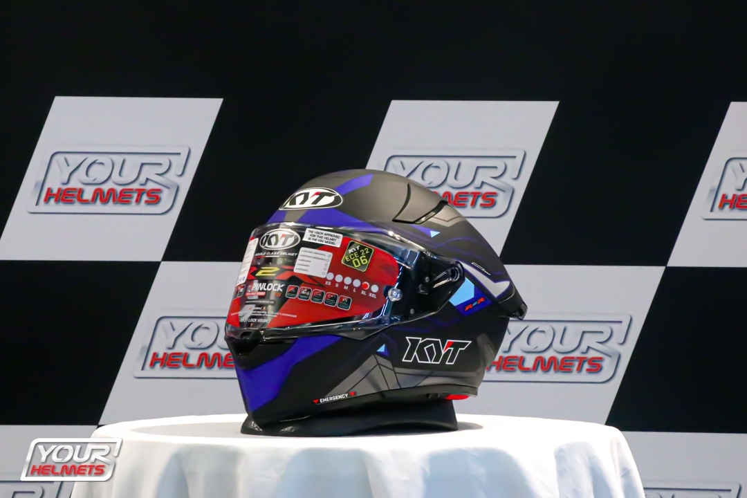 หมวกกันน็อค KYT HELMETS รุ่น R2R PRO LED MATT BLACK/BLUE