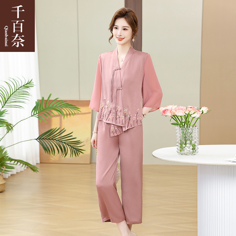 เสื้อผ้าผู้สูงอายุหญิง แฟชั่น เสื้อผ้าผู้หญิงวัย 60 มีขนาด XL-4XL