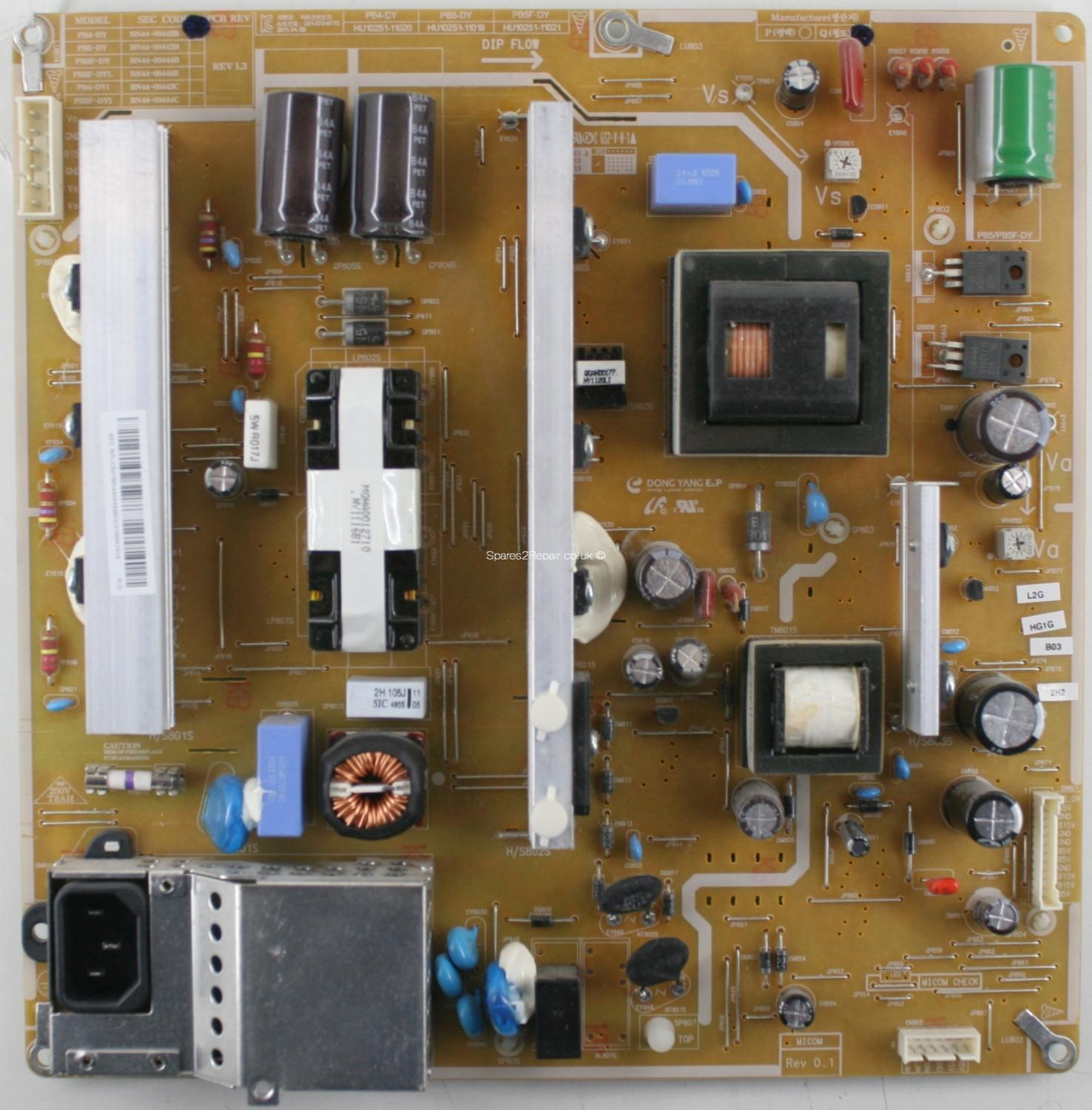 Power Supply PS43D490A PS43D450A2 = BN44-00442B = BN44-00442A