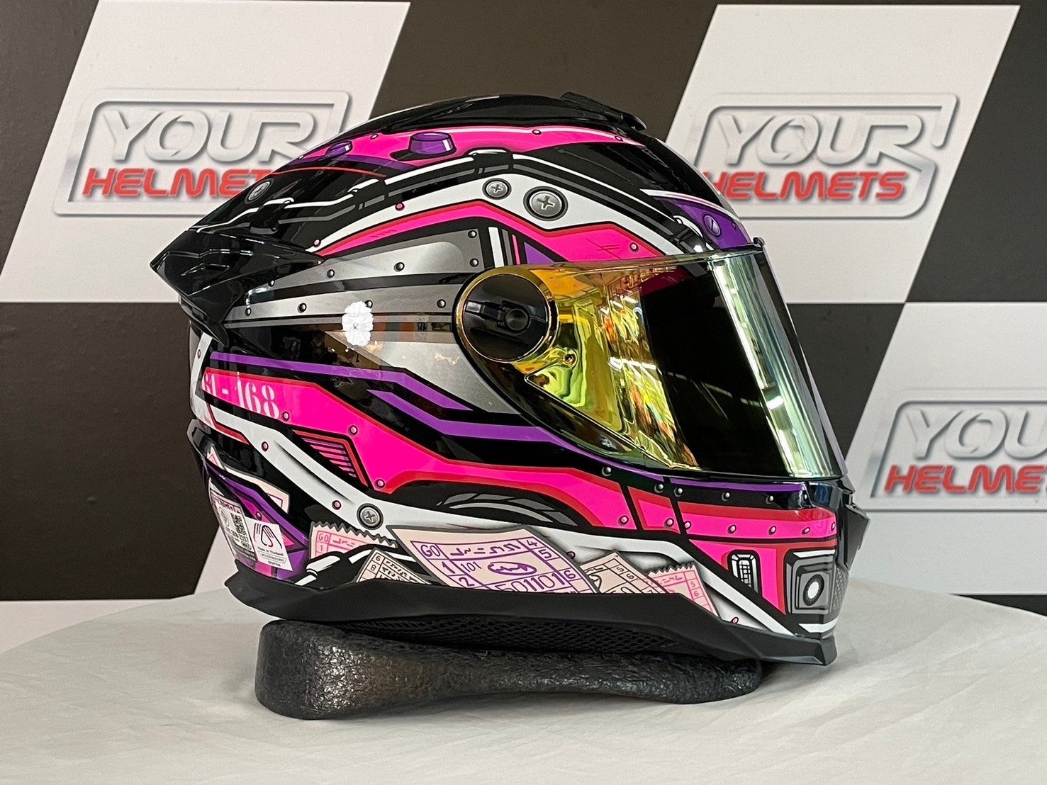 หมวกกันน็อค ID HELMETS รุ่น SPARTAN BT FAST 8 BLACK