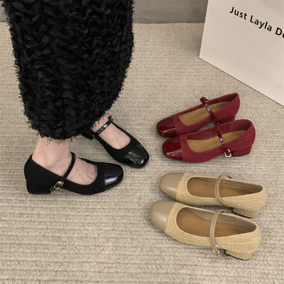 รองเท้าคัทชูผู้หญิงส้นเตี้ย ใส่สบาย มีขนาด35-43