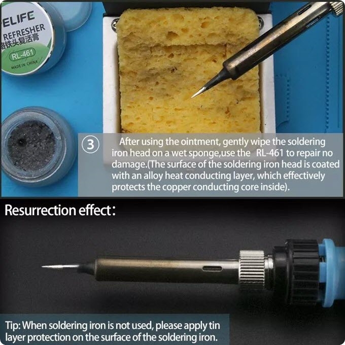 RELIFE RL-46 SOLDERING TIP REFRESHER/CLEANER ดีบุกสำหรับชุบปลายหัวแร้ง