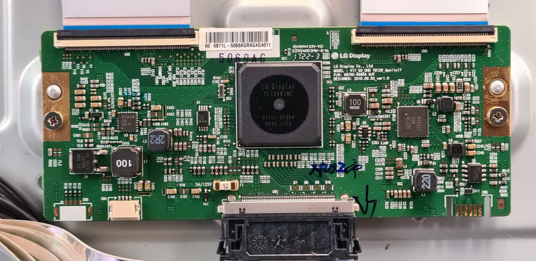 T-Con Board LG (ทีคอน แอลจี) 60UJ630T : 6870C-0685A,6871A-5069A, EAT63694201 : (NC600DGE-AAFX3)