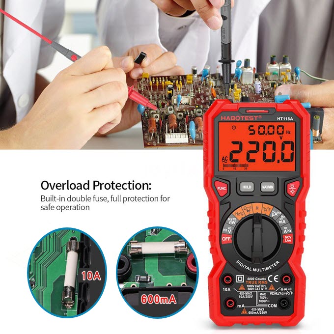 HABOTEST HT118A Digital Auto Range Multimeter